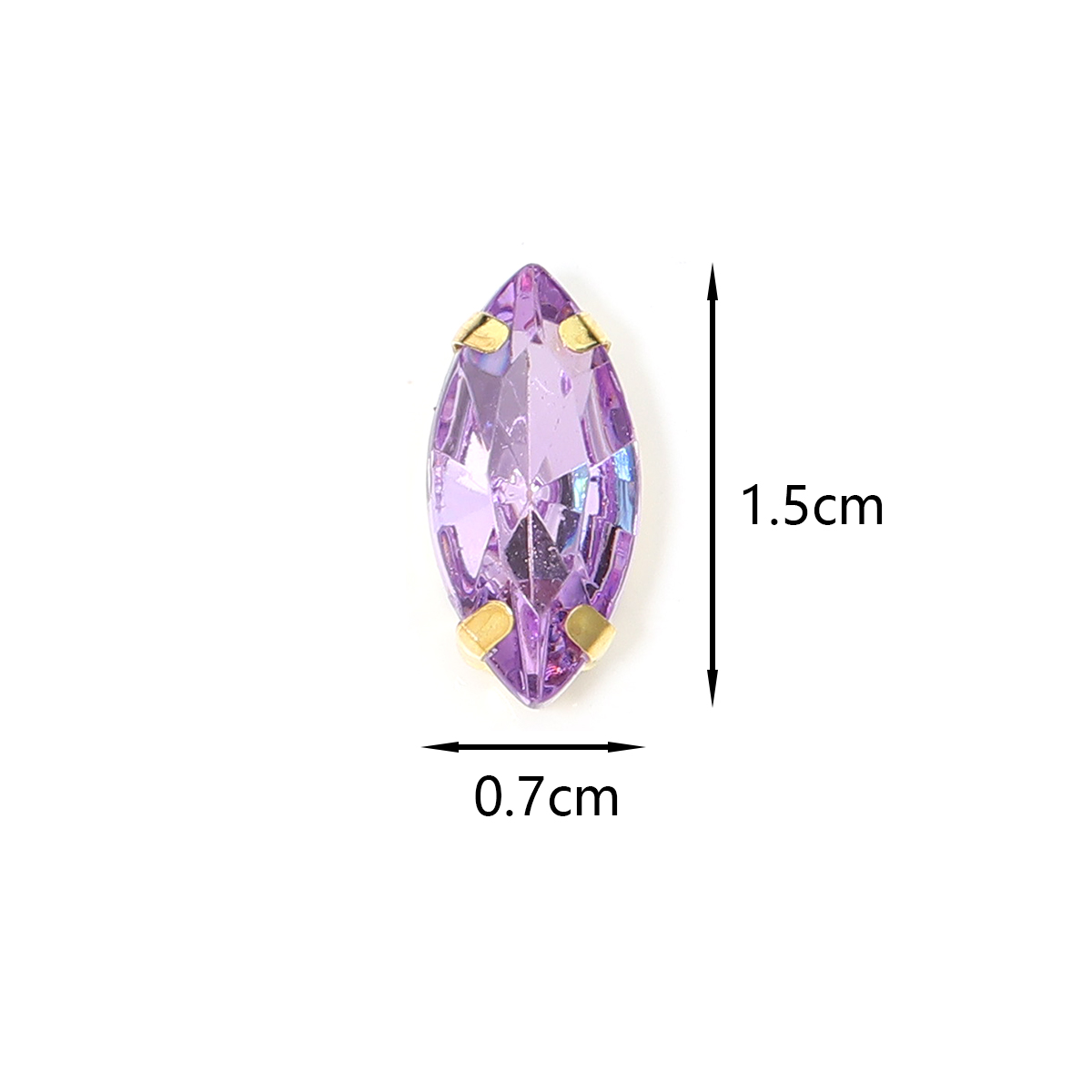 Sew On Rhinestone - 50 pezzi di strass per artigli