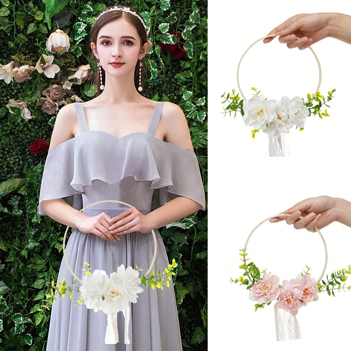 Tassel Fringe Trim - Ghirlanda di fiori rotonda in bambù