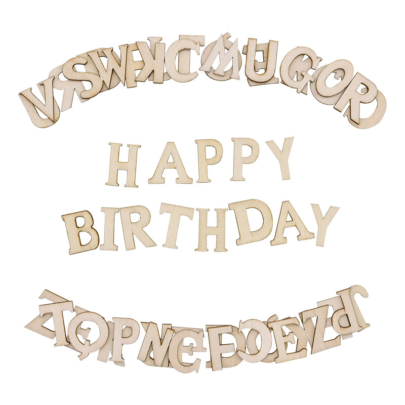 Craft Embellishment - 100 pz lettere alfabeto in legno
