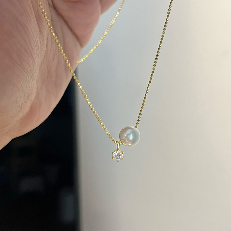 Pearl Trim Chain - Nuova Collana di Perle in Argento