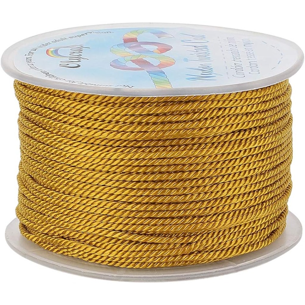 Cord Trim Twisted - Cavo di nylon satinato intrecciato da