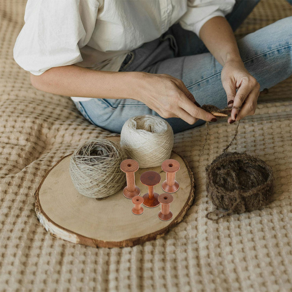 Embroidery Craft - Set di 7 Bobine in Legno