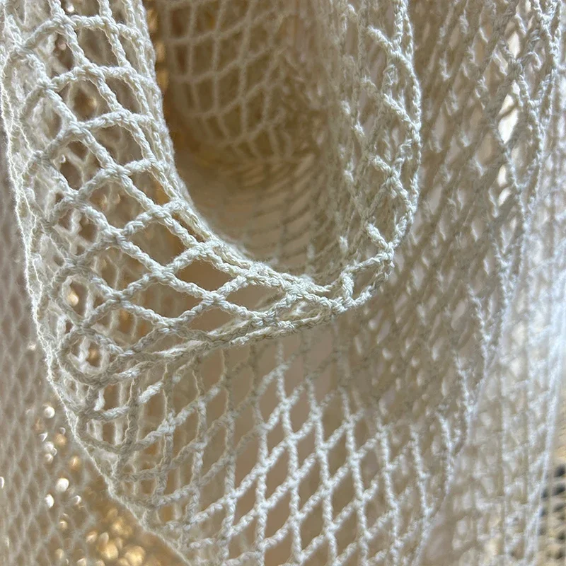 Crystal Mesh Fabric - Rete da pesca tessuto cotone lino