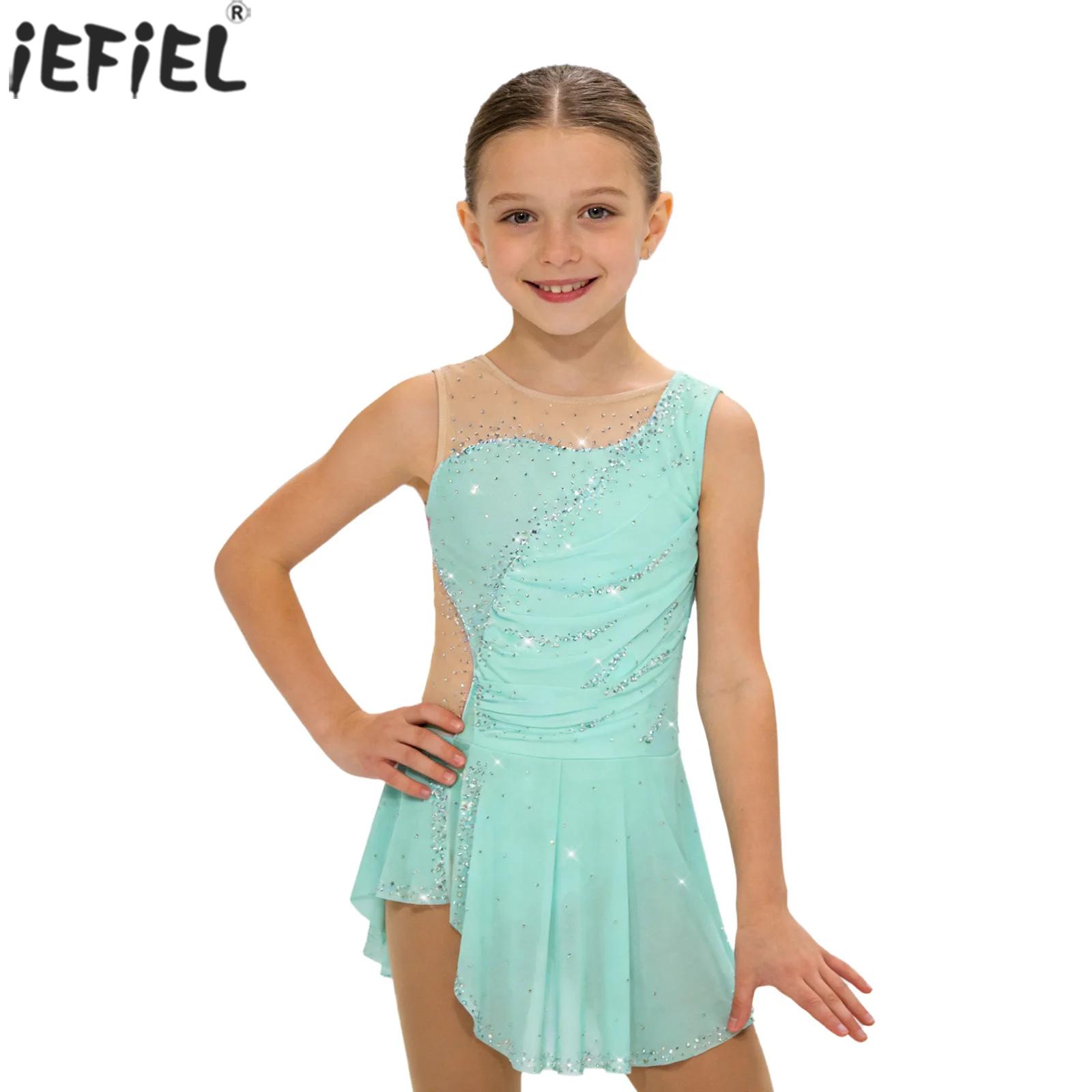Rhinestone Banding Trim - Costume da Pattinaggio Artistico per Bambine,