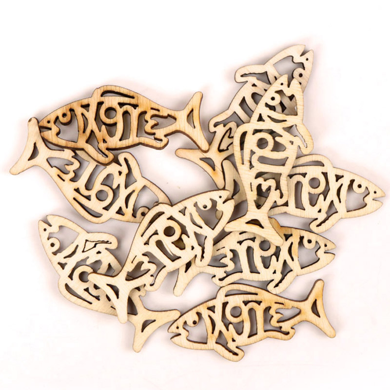 Embellish Craft - Legno carino a forma di pesce