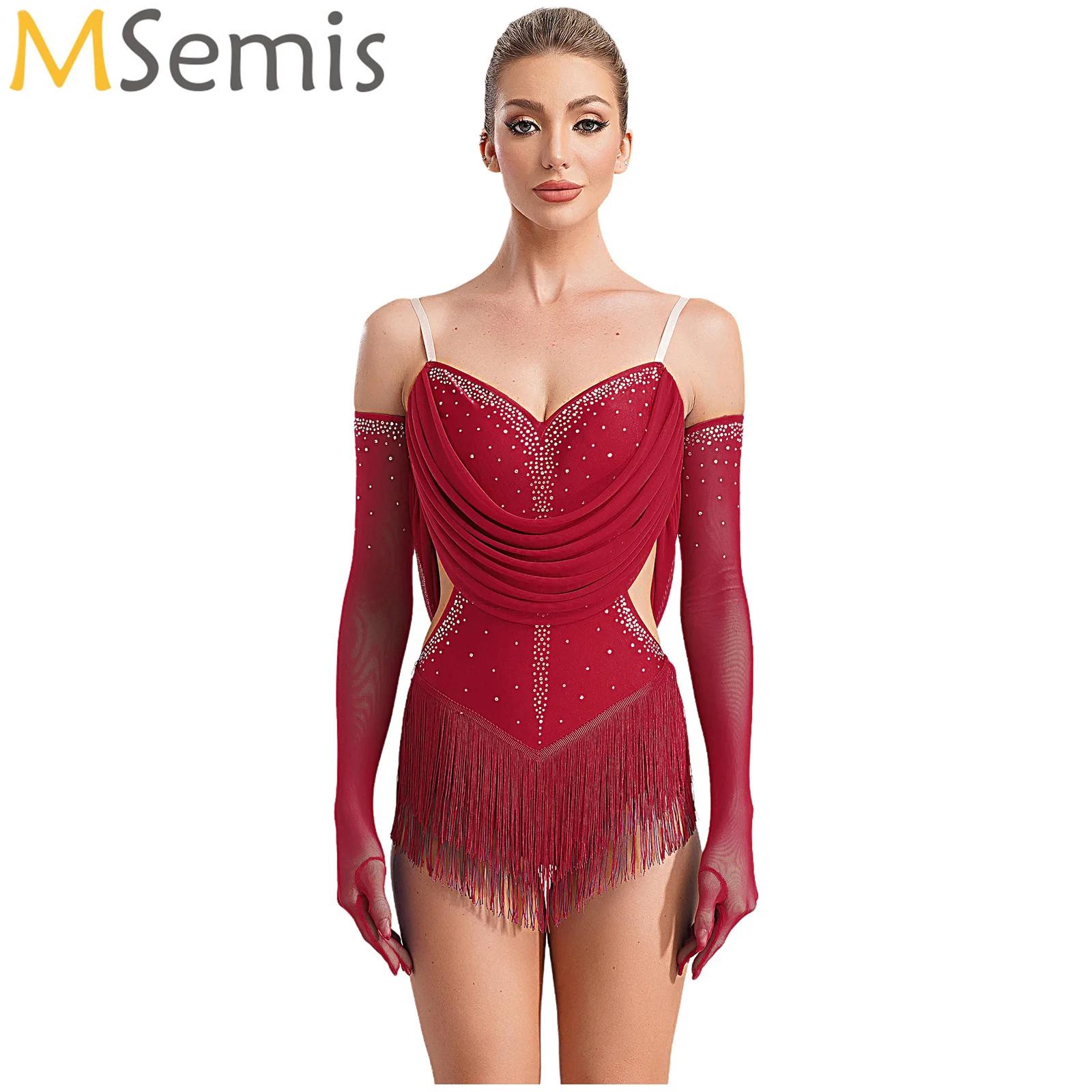 Rhinestone Banding Trim - Body da ballo latino con nappe