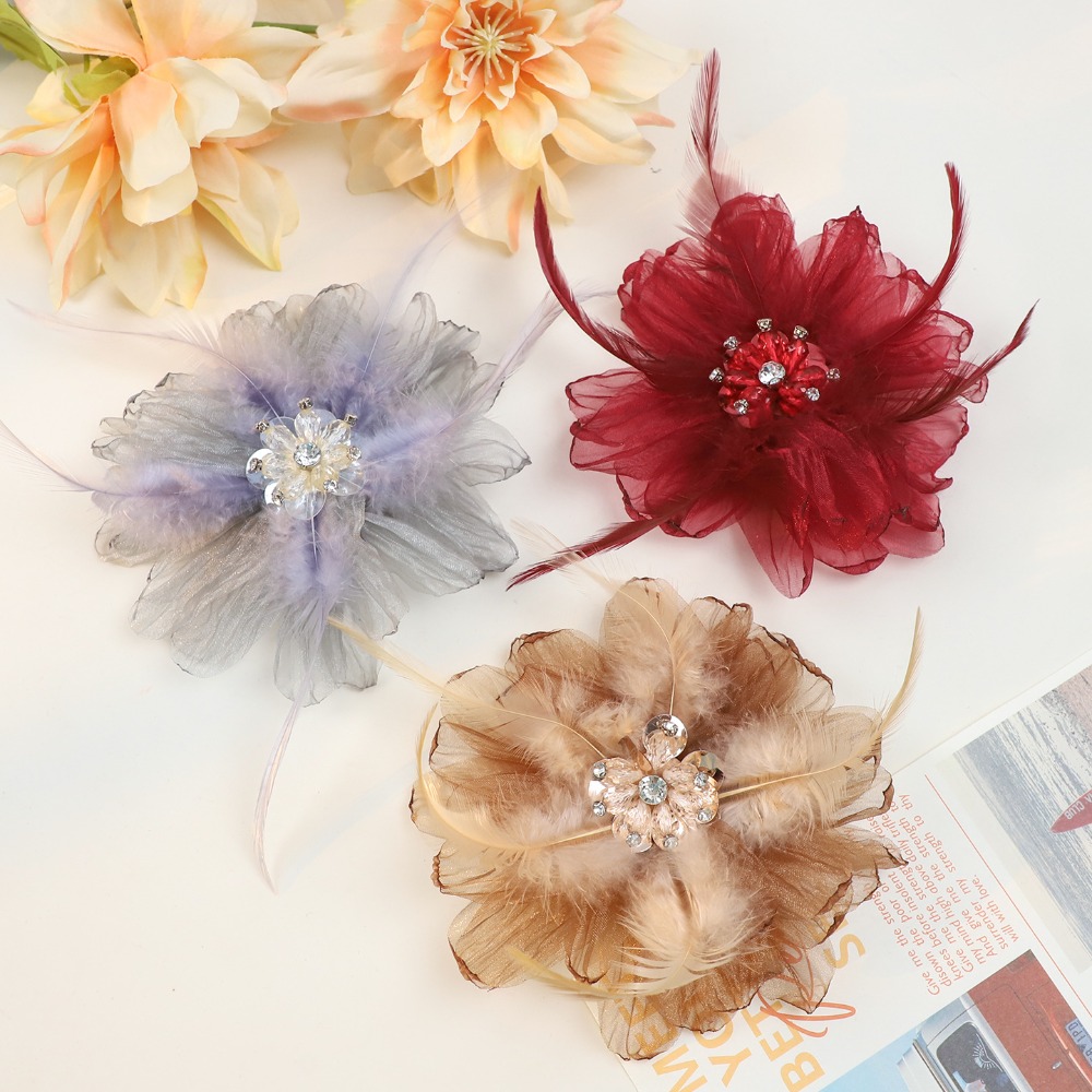 Crystal Mesh Fabric - Spille Floreali Artigianali in Rete con