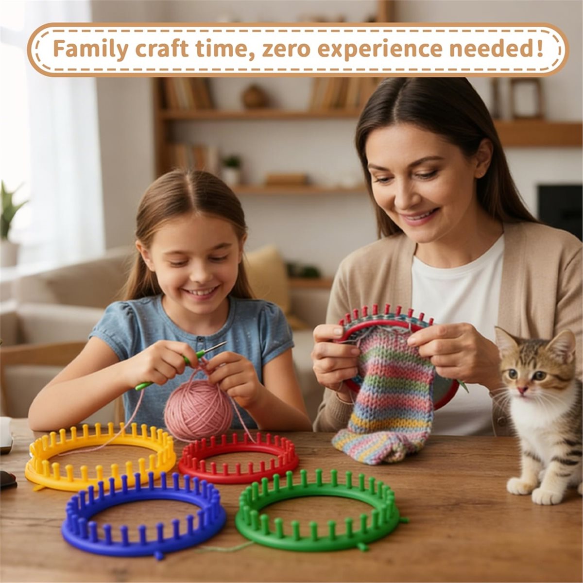 Pom Pom Maker Tool - Kit per Maglieria Leggero con Strumento