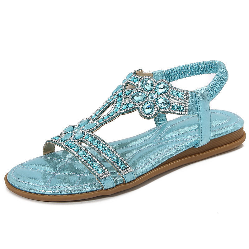 Sew On Rhinestone - Sandali traforati di grandi dimensioni, stile
