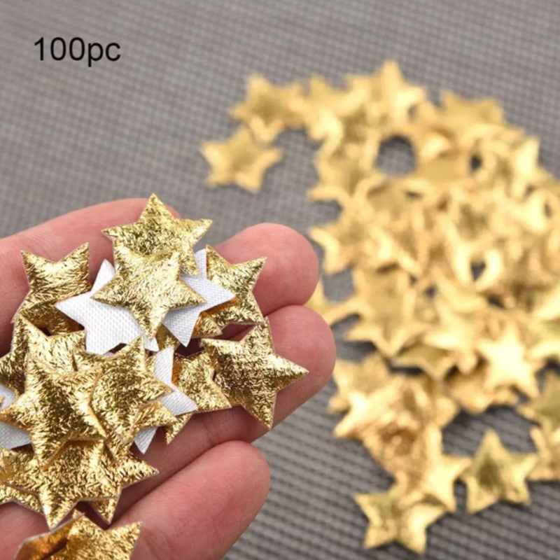 Craft Embellishment - 100 pezzi stelle oro/argento per decorazioni