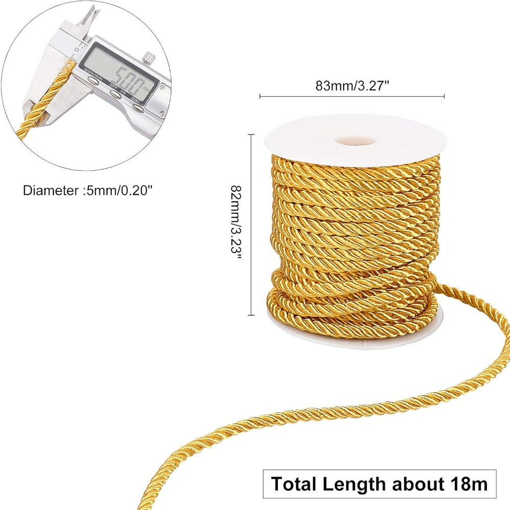 1 rotolo da 59 piedi cavo dora - Cord Trim Twisted recensione e prezzo