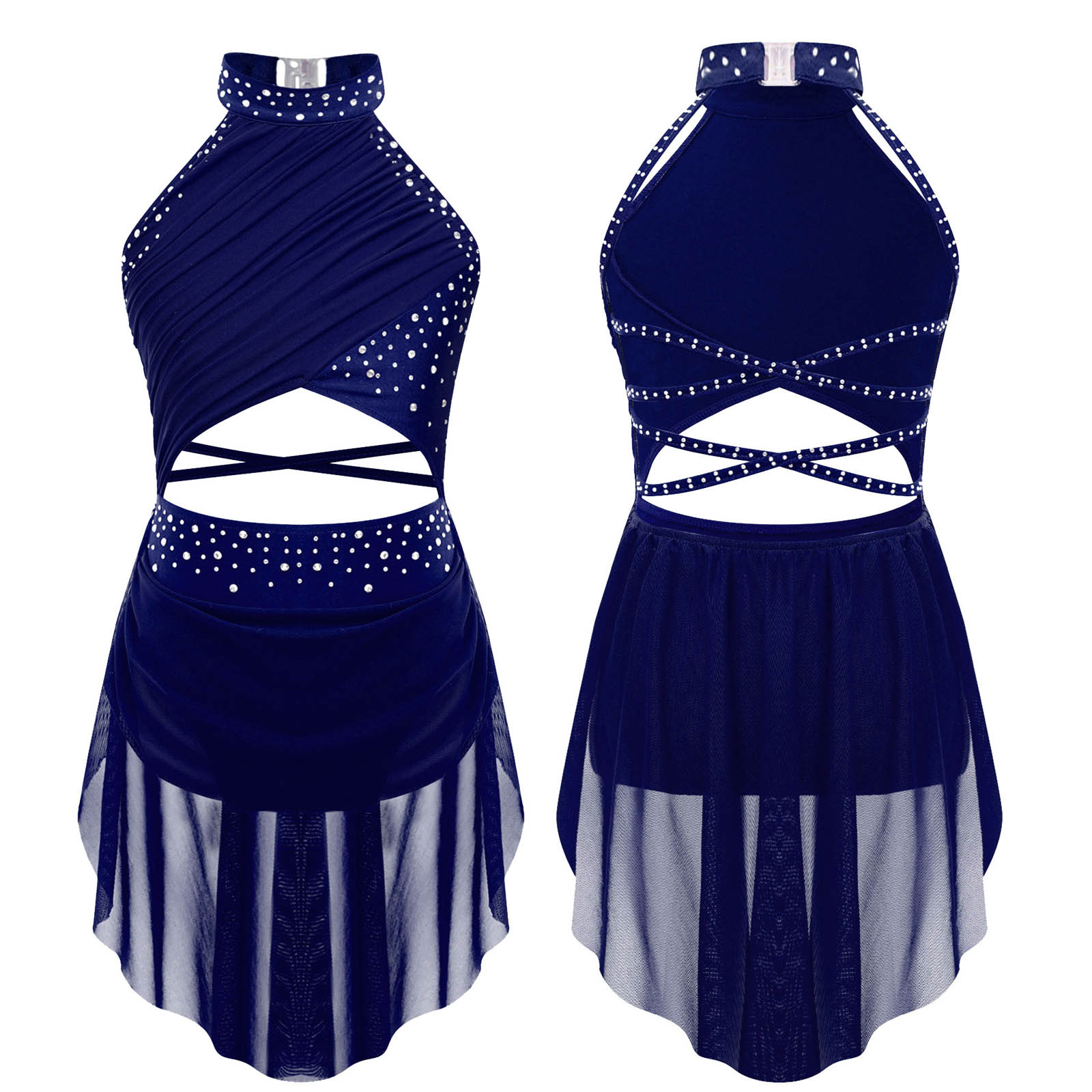 Vestito da body da balletto pe - Rhinestone Banding Trim recensione e prezzo