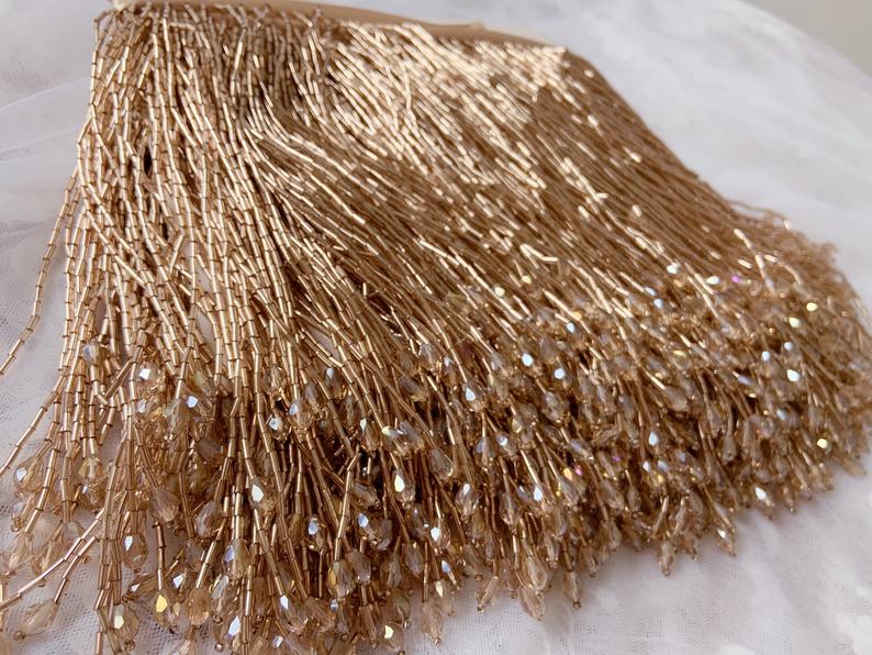 1 Yard Green Bead frange nappa - Beaded Trim Fringe recensione e prezzo