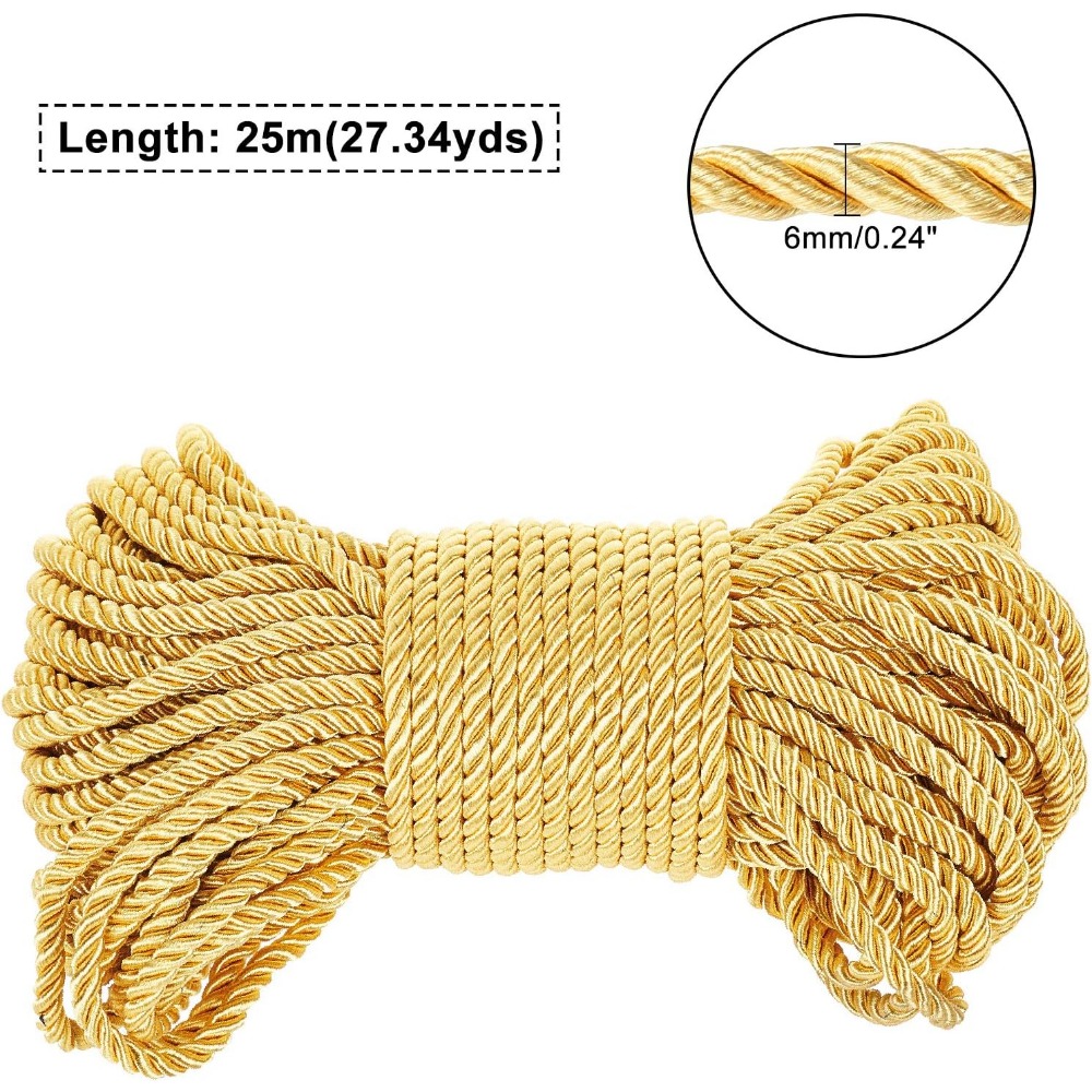 6mm Gold Cord 27 Yards corda i - Cord Trim Twisted recensione e prezzo