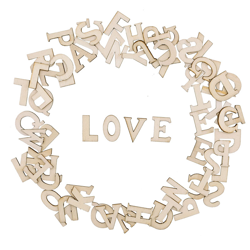 100 pz lettere alfabeto in leg - Craft Embellishment recensione e prezzo