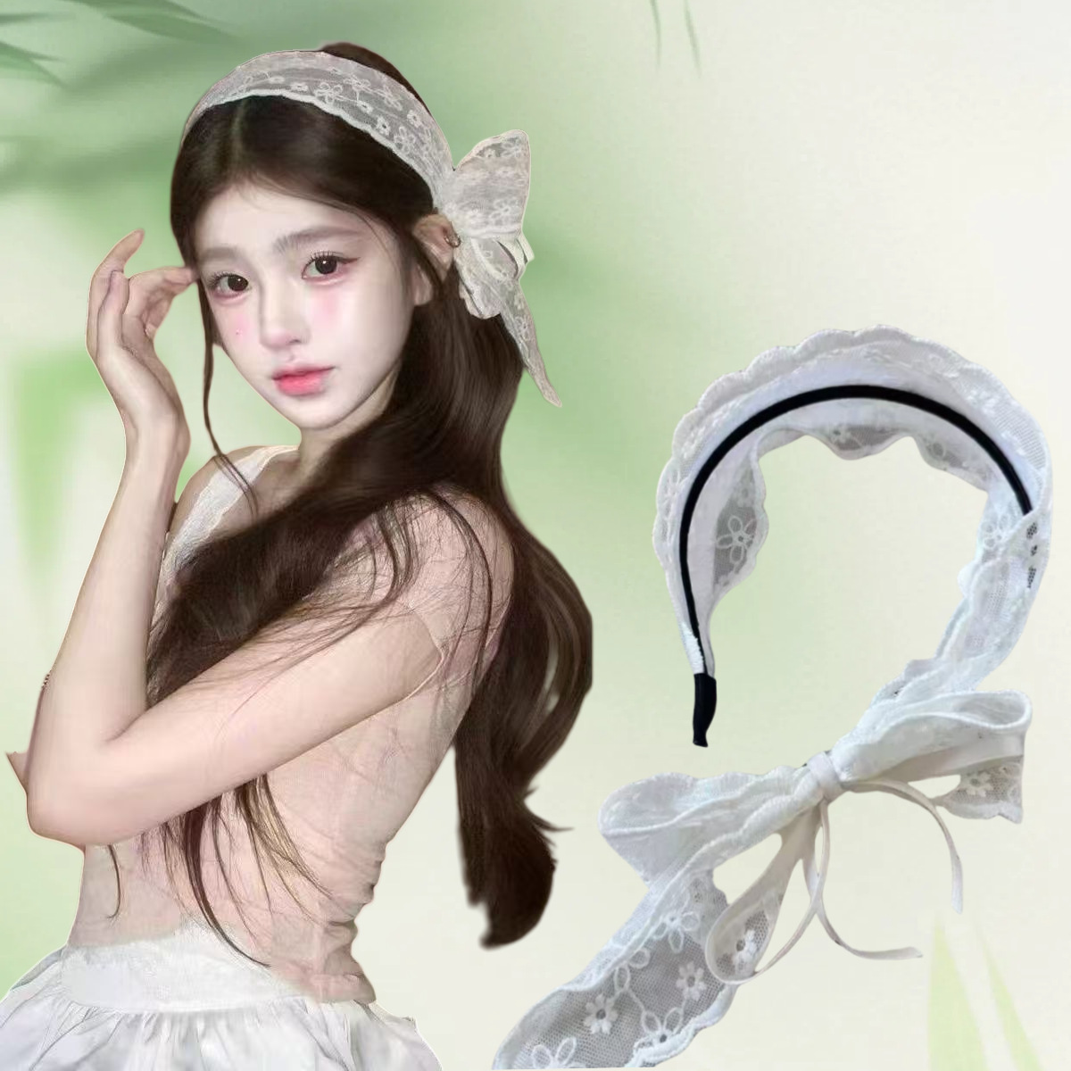 Nuova fascia per capelli in pi - Lace Ribbon Trim recensione e prezzo
