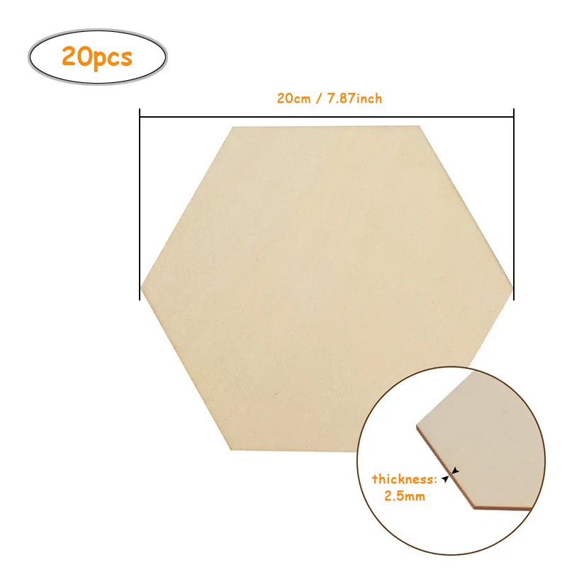 20 pezzi esagonali in legno bi - Embellish Craft recensione e prezzo