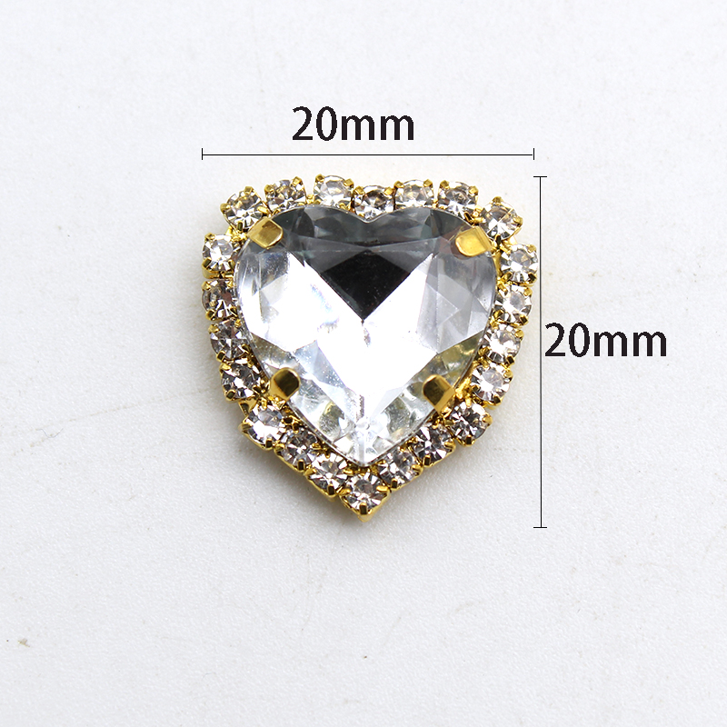 20mm 10 pezzi oro fondo piatto - Sew On Rhinestone recensione e prezzo