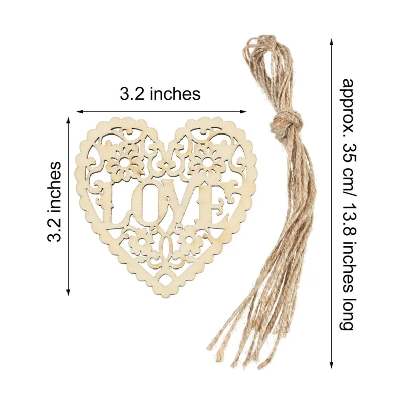 10 Pezzi di Cuori in Legno Non - Embellish Craft recensione e prezzo