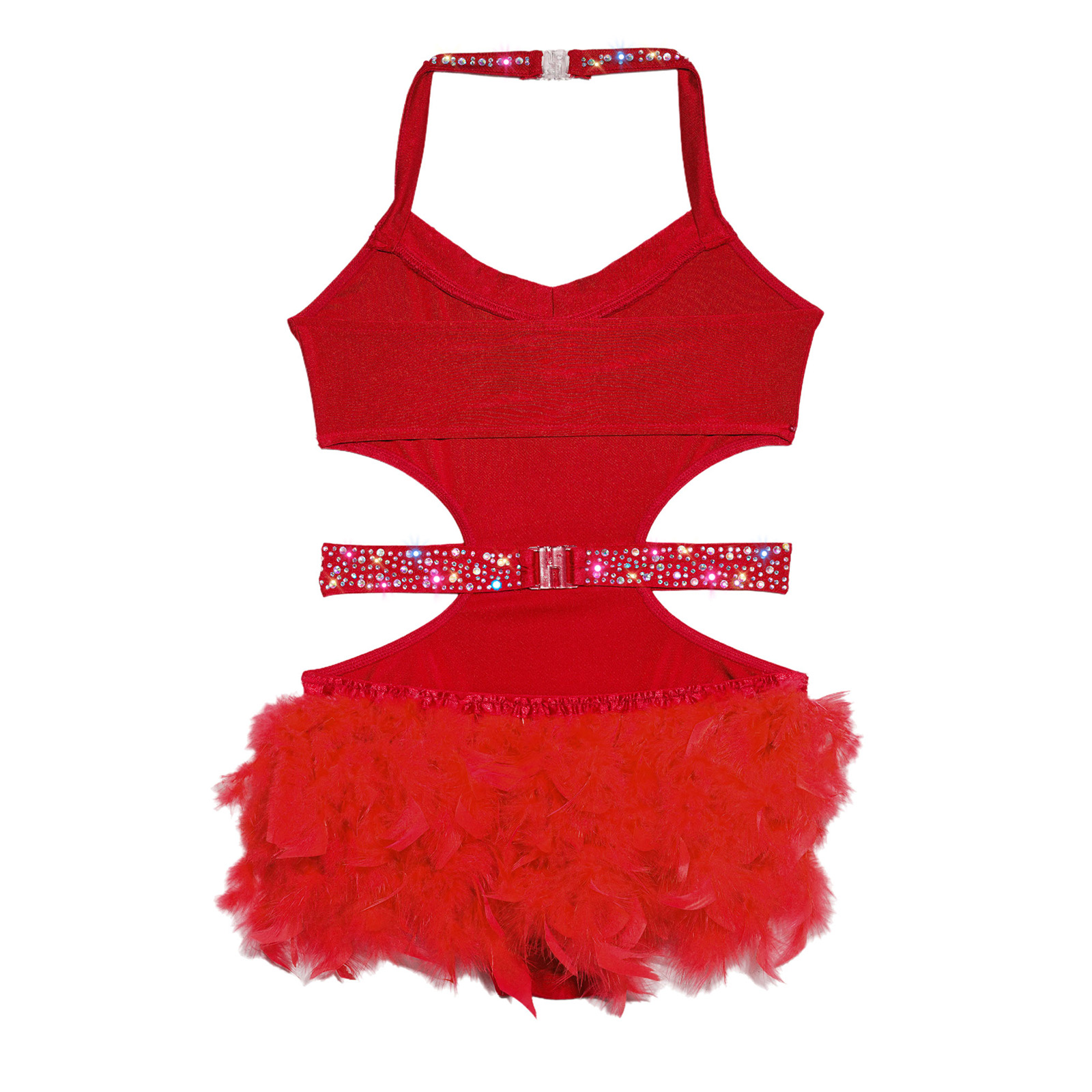 Body per bambina, costume da b - Rhinestone Banding Trim recensione e prezzo