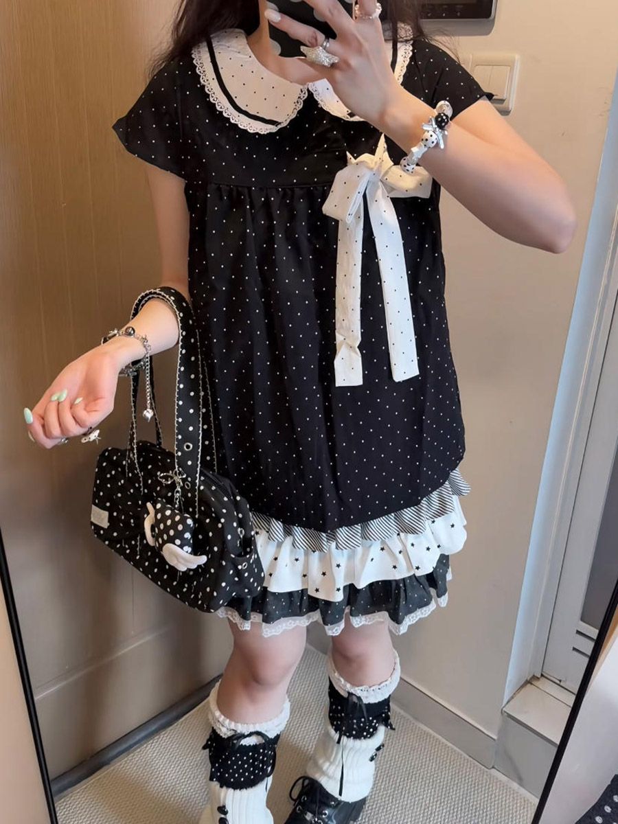 Completo Y2K Kawaii Giapponese - Lace Ribbon Trim recensione e prezzo