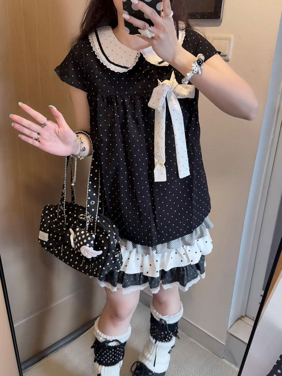 Completo Y2K Kawaii Giapponese - Lace Ribbon Trim recensione e prezzo