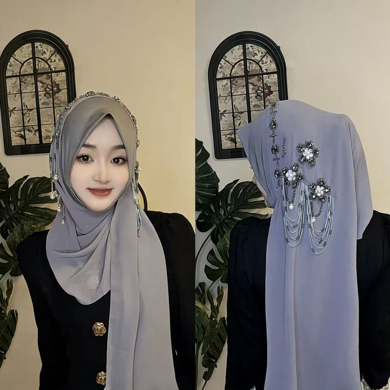 Abaya Hijab Sciarpa da Donna M - Tassel Fringe Trim recensione e prezzo