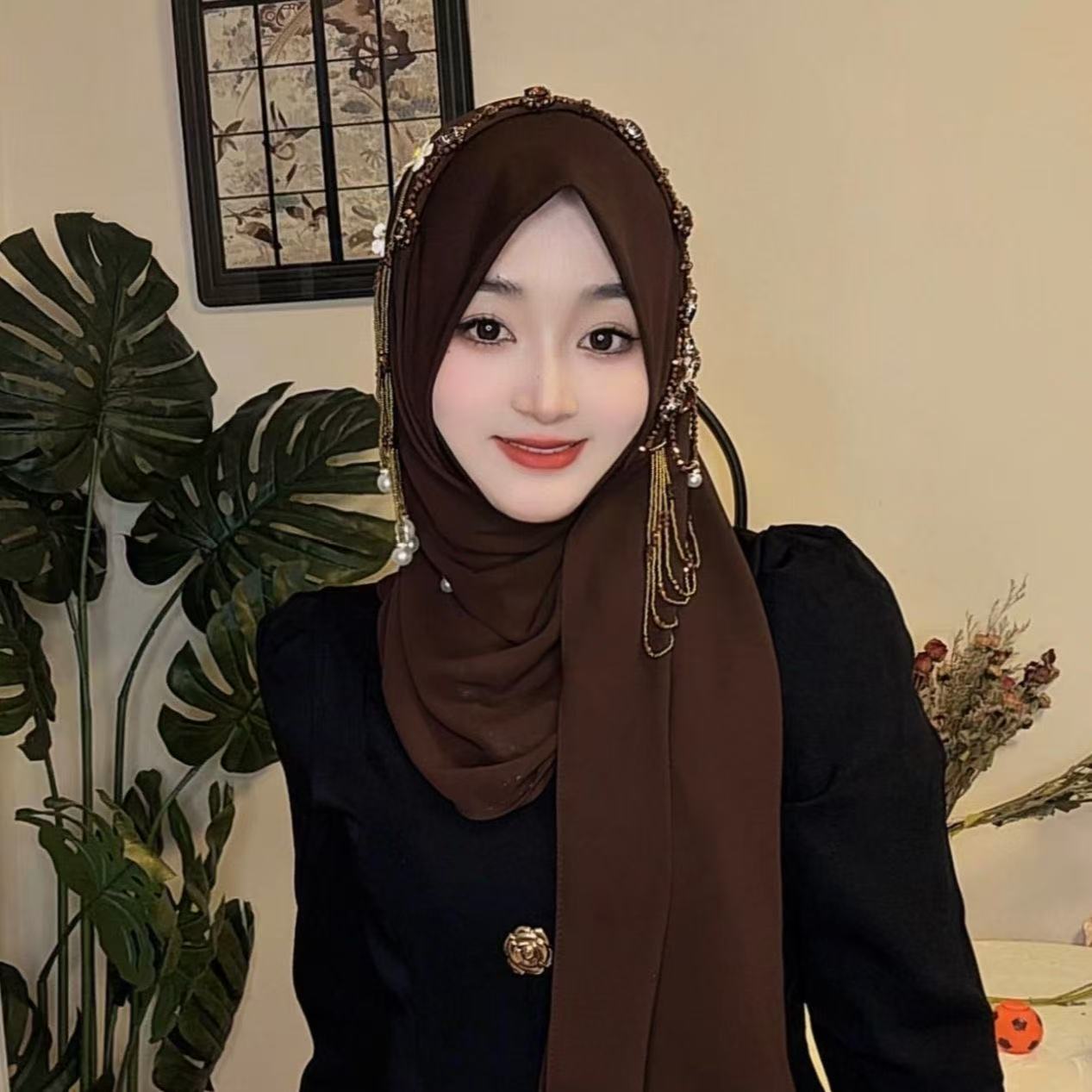 Abaya Hijab Sciarpa da Donna M - Tassel Fringe Trim recensione e prezzo