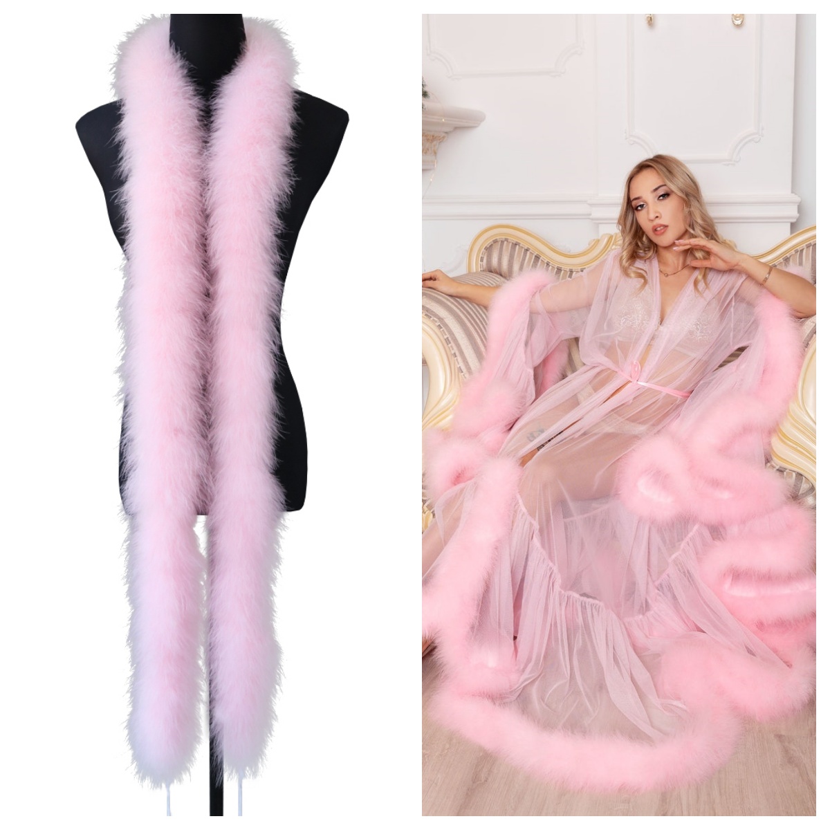 Passamaneria in Piume di Marab - Feather Trim Marabou recensione e prezzo