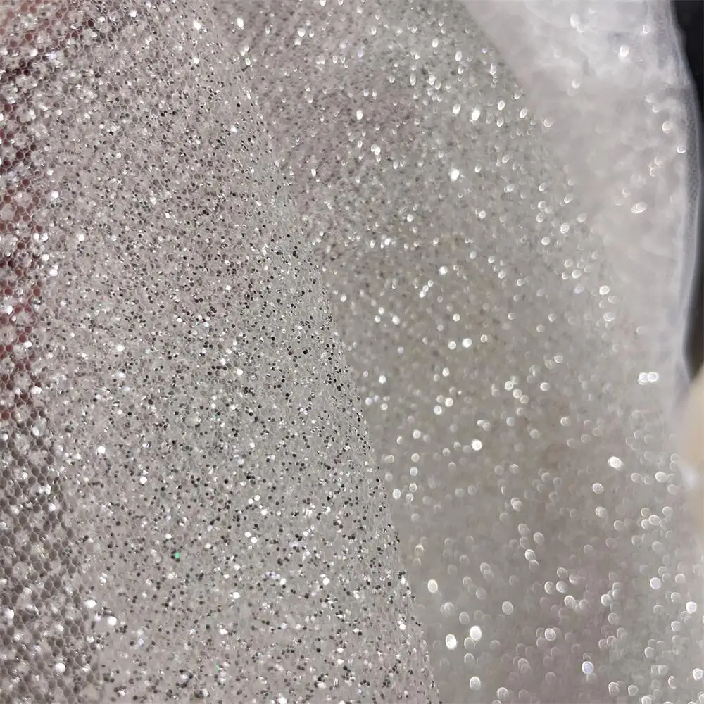 Filato netto con glitter argen - Crystal Mesh Fabric recensione e prezzo