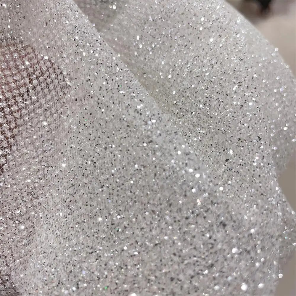 Filato netto con glitter argen - Crystal Mesh Fabric recensione e prezzo